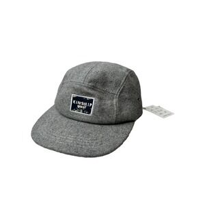 NEW Kinship Cap Co Toddler 5-Panel Hat Grey Wool Adjustable Floral Patch 1-3 Hat